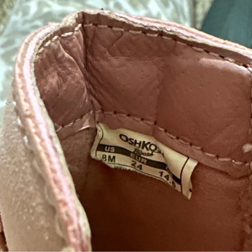 OSHKOSH B’GOSH Pink Toddler Boots w/ Tassel Size 8 - Picture 6 of 6